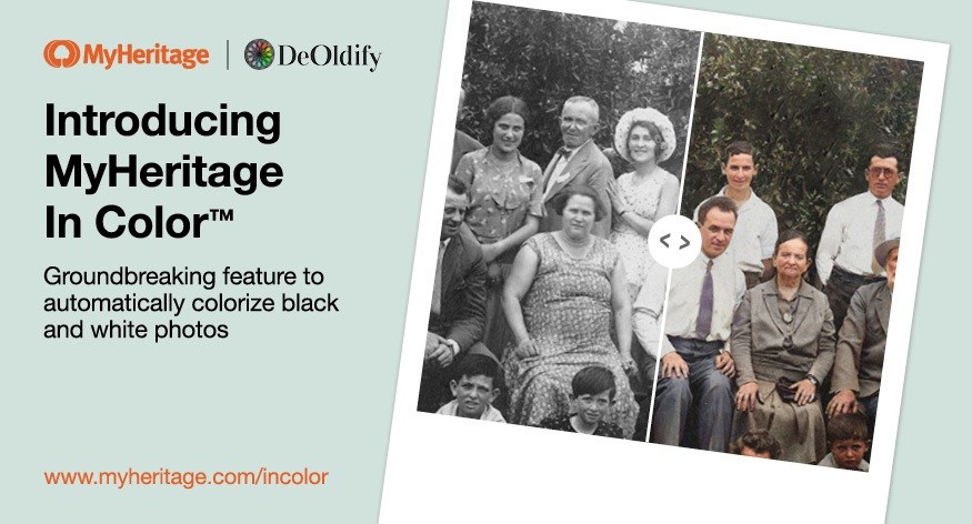 Färglägg svartvita foton automatiskt med MyHeritage In Color™