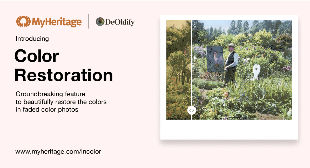 Färgåterskapning för foton med MyHeritage In Color™
